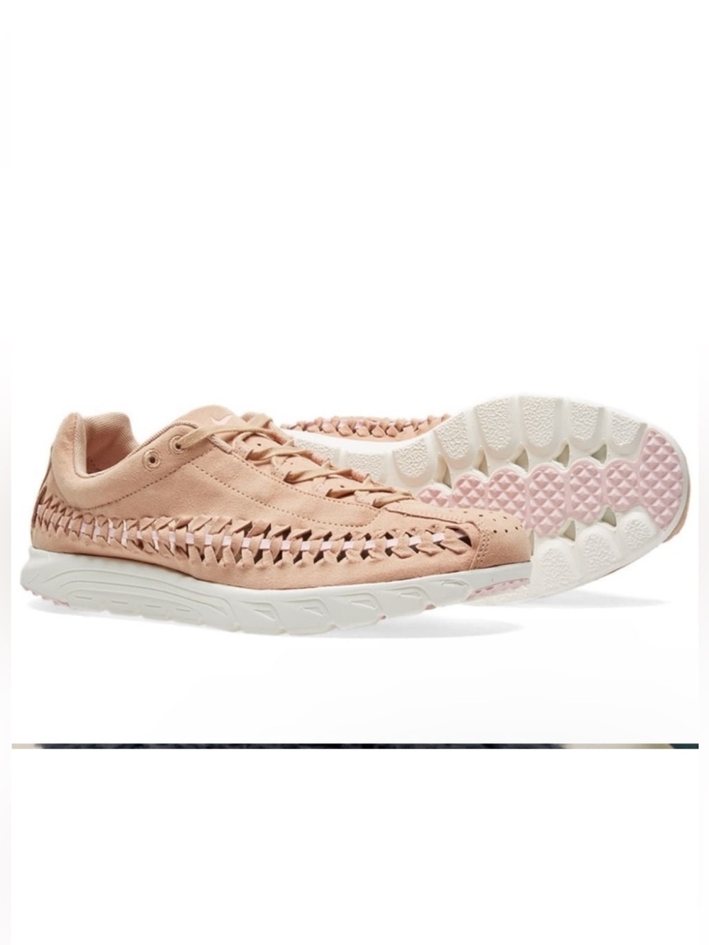 Nike Mayfly Woven Sneakers Lightweight Comfort Tan/Pink Women’s Size 9